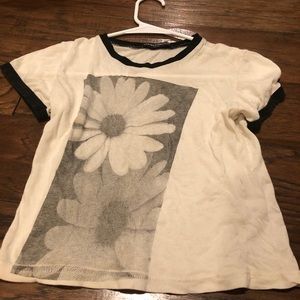 Rare Brandy Melville Flower Graphic Tee